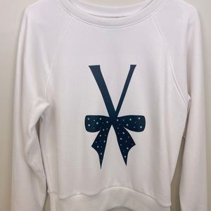 NWT Victoria’s Secret off white bow sweatshirt XS